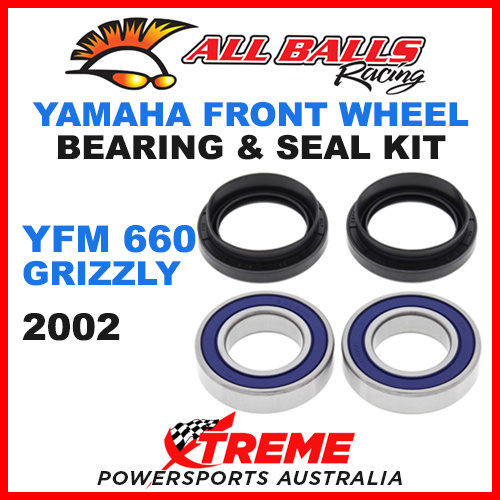 ALL BALLS 25-1408 FRONT WHEEL BEARING KIT YAMAHA YFM660 YFM 660 GRIZZLY 2002