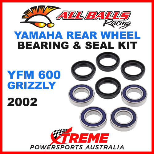 ALL BALLS 25-1409 REAR WHEEL BEARING KIT YAMAHA YFM600 GRIZZLY 2002 ATV