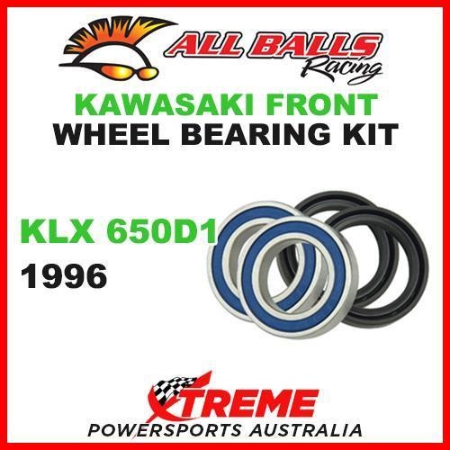 MX Front Wheel Bearing Kit Kawasaki KLX650D1 KLX 650D1 1996 Moto, All Balls 25-1444