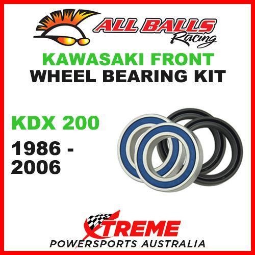 MX Front Wheel Bearing Kit Kawasaki KDX200 KDX 200 1986-2006 Moto, All Balls 25-1444