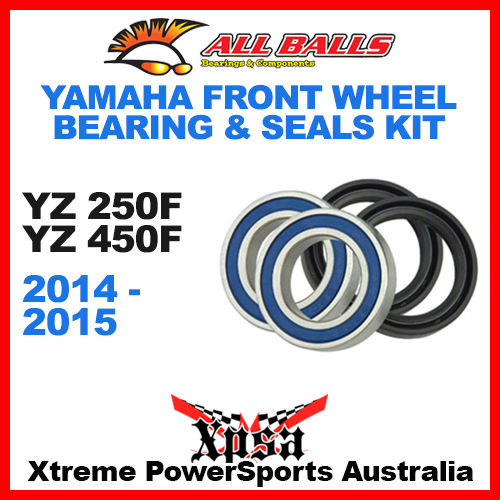 Front Wheel Bearing Kit YZ YZF 250F 450F YZ250F YZ450F 14-2015, All Balls 25-1482