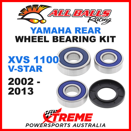 All Balls 25-1494 Yamaha XVS1100 XVS 1100 V-Star 2002-2013 Rear Wheel Bearing Kit