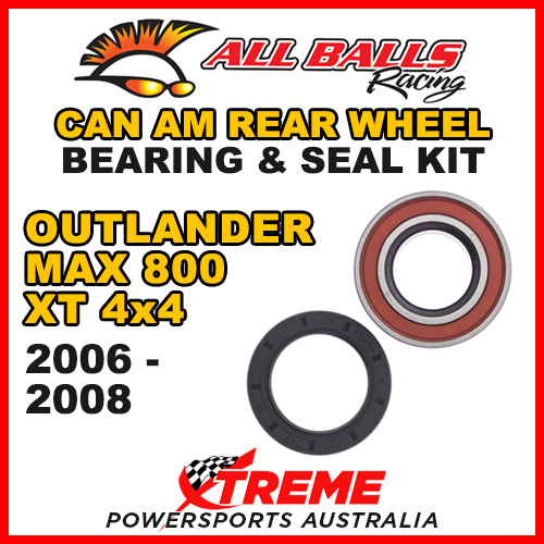 25-1516 ATV REAR WHEEL BEARING KIT CAN AM OUTLANDER MAX 800 XT 4X4 2006-2008