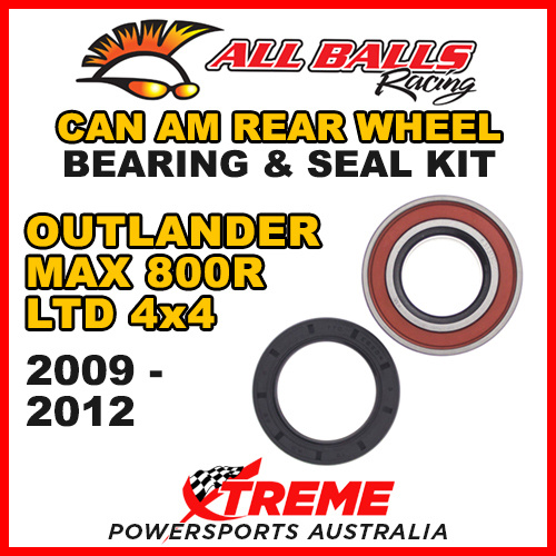 25-1516 ATV REAR WHEEL BEARING KIT CAN AM OUTLANDER MAX 800R LTD 4X4 2009-2012