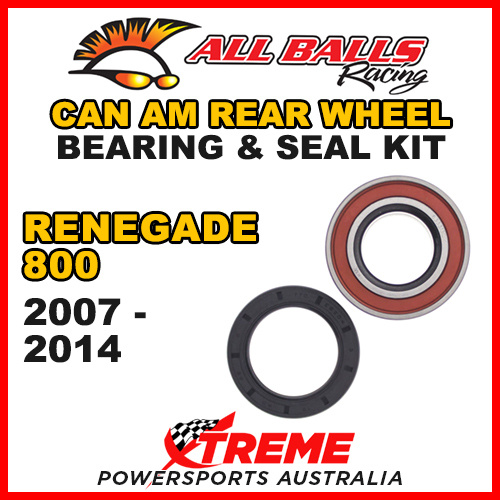 25-1516 ATV REAR WHEEL BEARING KIT CAN AM RENEGADE 800 2007-2014