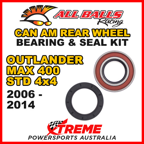 25-1516 ATV REAR WHEEL BEARING KIT CAN AM OUTLANDER MAX 400 STD 4X4 2006-2014