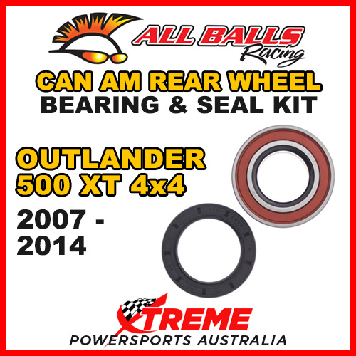 25-1516 ATV REAR WHEEL BEARING KIT CAN AM OUTLANDER 500 XT 4X4 2007-2014