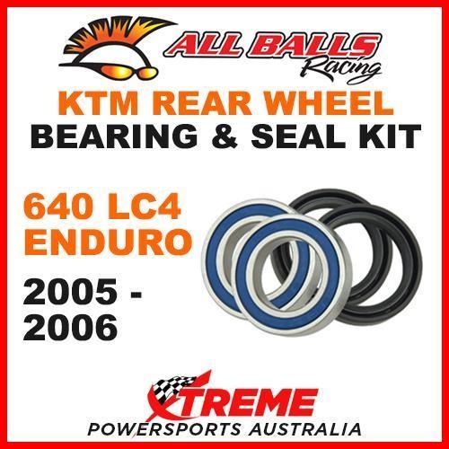 MX Rear Wheel Bearing Kit KTM 640 LC4 Enduro 640cc 2005-2006 Dirt Bike, All Balls 25-1532