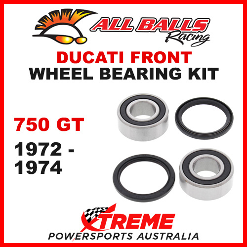 All Balls 25-1550 Ducati 750 GT 1972-1974 Front Wheel Bearing Kit