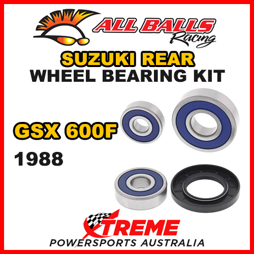 All Balls 25-1551 For Suzuki GSX600F GSX 600F 1988 Rear Wheel Bearing Kit