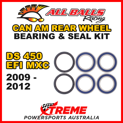 All Balls 25-1565 CAN AM DS450 EFI MXC 2009-2012 Rear Wheel Bearing Kit