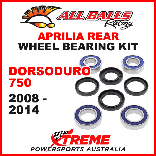 All Balls 25-1568 Aprilia Dorsoduro 750 2008-2014 Rear Wheel Bearing Kit