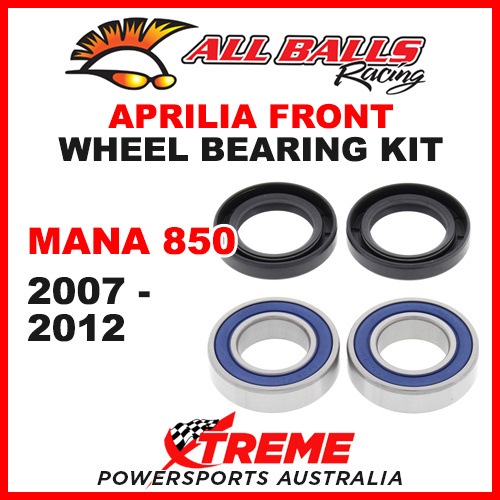 All Balls 25-1569 Aprilia Mana 850 2007-2012 Front Wheel Bearing Kit