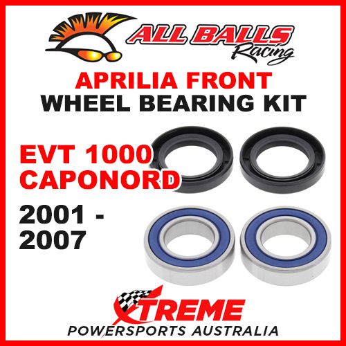 All Balls 25-1569 Aprilia EVT 1000 Caponard 2001-2007 Front Wheel Bearing Kit