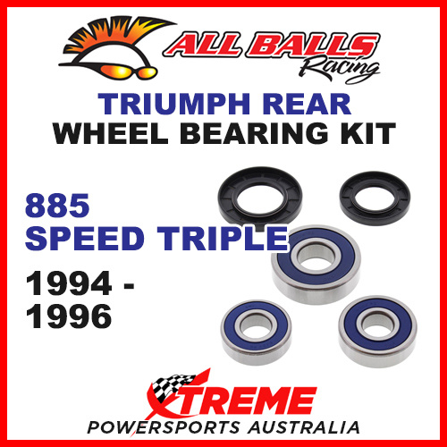 All Balls 25-1586 Triumph 885 Speed Triple 1994-1996 Rear Wheel Bearing Kit