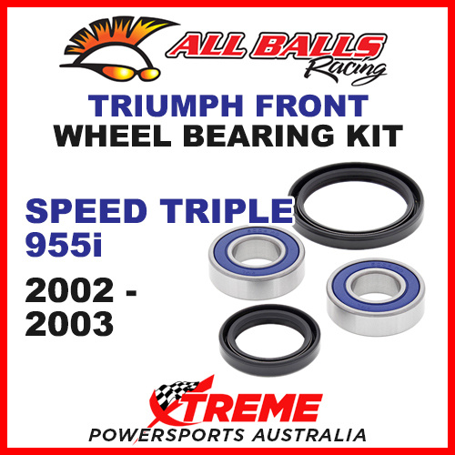 All Balls 25-1590 Triumph Speed Triple 955i 2002-2003 Front Wheel Bearing Kit