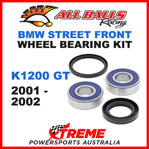 All Balls 25-1601 BMW K1200GT 2001-2002 Front Wheel Bearing Kit