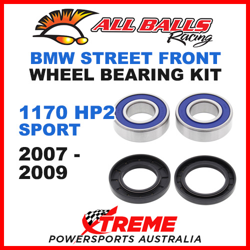 All Balls 25-1648 BMW 1170 HP2 Sport 2007-2009 Front Wheel Bearing Kit