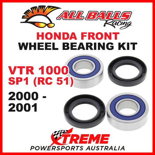 25-1654 Honda VTR 1000SP1 RC51 2000-2001 Front Wheel Bearing Kit