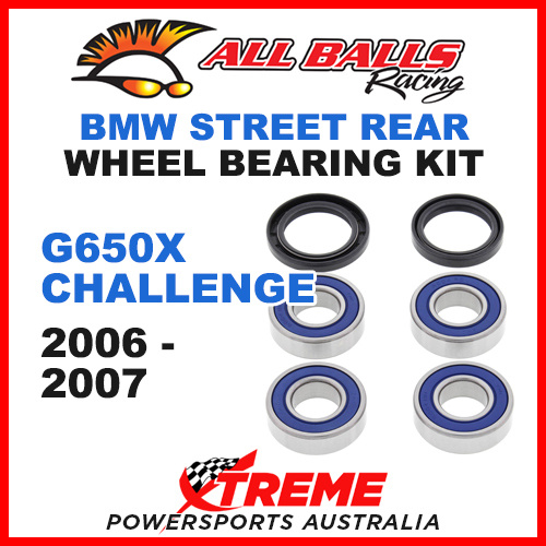 All Balls 25-1672 BMW G650X Challenge 2006-2007 Rear Wheel Bearing Kit