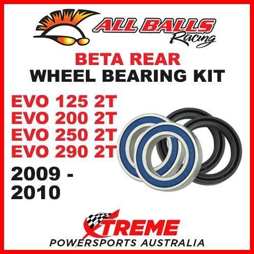 MX Rear Wheel Bearing Kit Beta EVO 2T 125 200 250 290 2009-2010, All Balls 25-1690