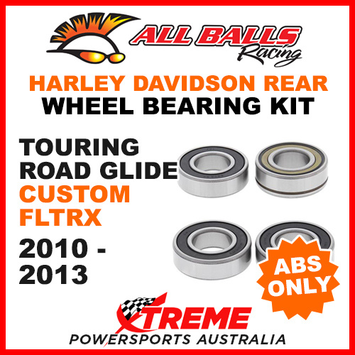 25-1692 HD Touring Road Glide Custom FLTRX 2010-2013 Rear Wheel Bearings ABS