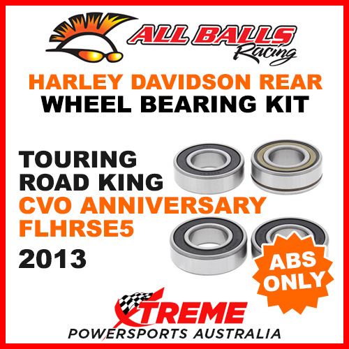 25-1692 HD Touring Road King CVO Anniversary FLHRSE5 2013 Rear Wheel Bearings ABS