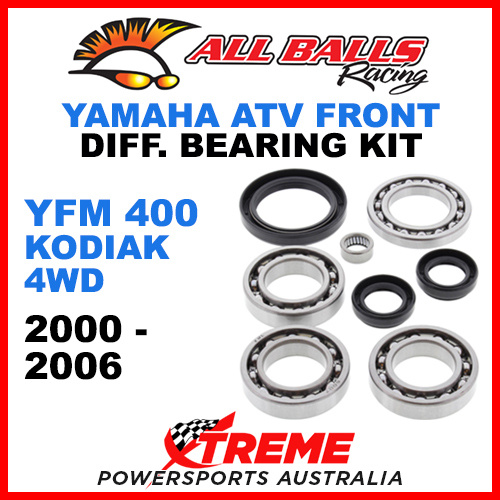 25-2028 Yamaha YFM 400 Kodiak 4WD 00-06 Front Differential Bearing Kit