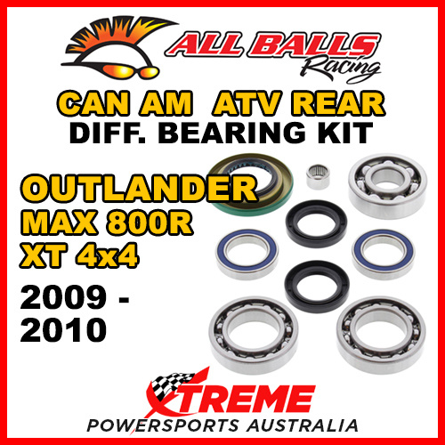 25-2068 CanAm Outlander MAX 800R XT 4x4 09-10 ATV Rear Differential Bearing Kit