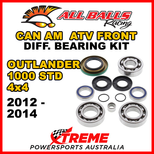 25-2069 Can Am Outlander 1000 STD 4x4 2012-14 ATV Front Differential Bearing Kit