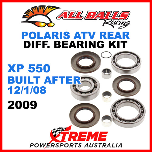 25-2080 Polaris XP 550 Built After 12/1/08 2009 Rear Differential Bearing Kit