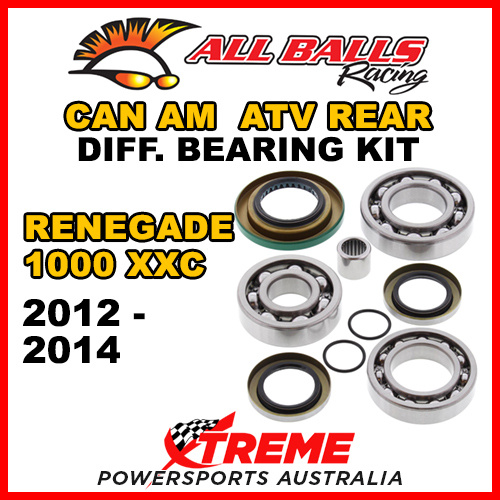 25-2086 Can Am Renegade 1000 XXC 2012-2014 ATV Rear Differential Bearing Kit