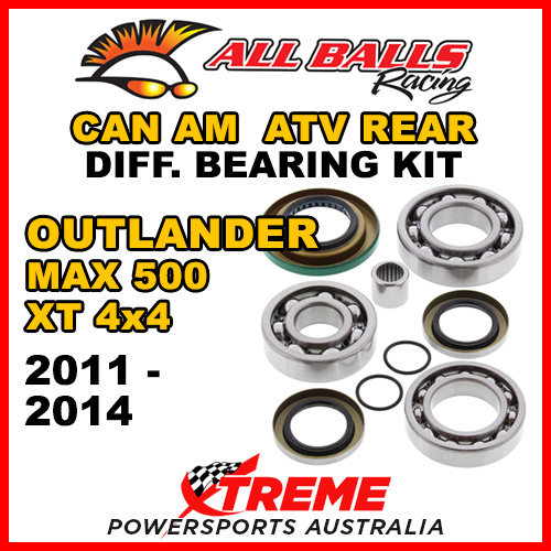 25-2086 Can Am Outlander MAX 500 XT 4x4 11-14 ATV Rear Differential Bearing Kit