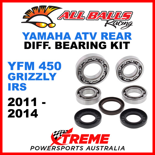 25-2099 Yamaha YFM 450 Grizzly IRS 11-14 ATV Rear Differential Bearing Kit