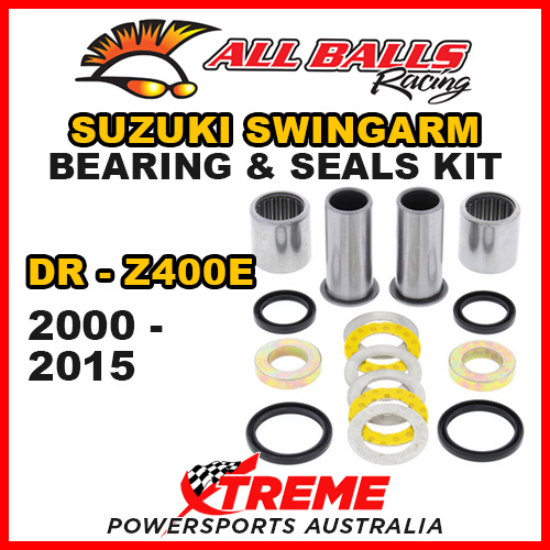 All Balls 28-1047 For Suzuki DR-Z400E DR-Z 400E 2000-2015 Swingarm Bearing Kit