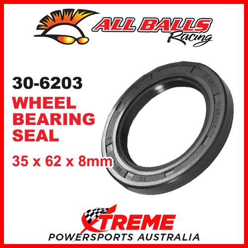 All Balls 30-6203 Double Lip Wheel Bearing Seal 35x62x8mm