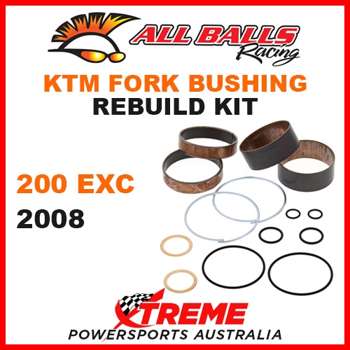 38-6073 KTM 200 EXC 200EXC 2008 MX Fork Bushing Rebuild Kit Dirt Bike