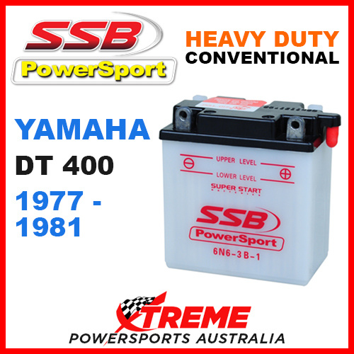 SSB POWERSPORT 6V MX HEAVY DUTY BATTERY YAMAHA DT400 DT 400 1977-1981 6N6-3B-1