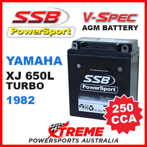 SSB 12V V-SPEC DRY CELL 250 CCA AGM BATTERY YAMAHA XJ650L XJ 650L TURBO 1982