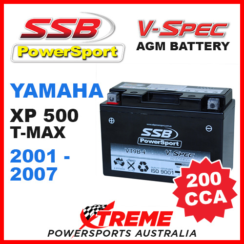 SSB 12V V-SPEC DRY CELL 200 CCA AGM BATTERY YAMAHA XP500 XP 500 T-MAX 2001-2007