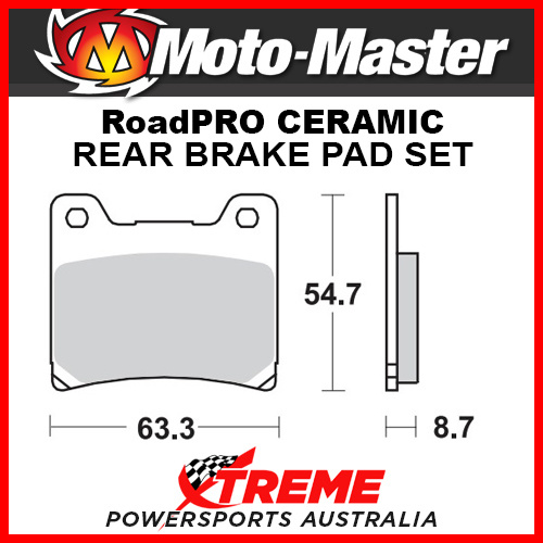 Moto-Master Yamaha FZR1000 1987-1990 RoadPRO Ceramic Rear Brake Pad 401804