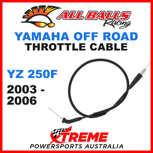 ALL BALLS 45-1176 MX YAMAHA THROTTLE CABLE YZ250F YZF250 2003-2006 OFF ROAD