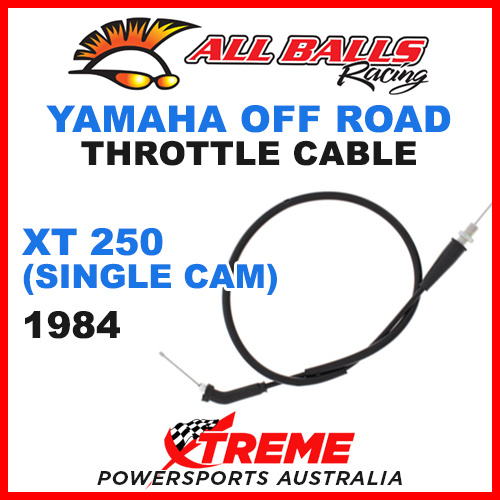 ALL BALLS 45-1180 MX YAMAHA THROTTLE CABLE XT250 XT 250 SINGLE CAM 1984 OFF ROAD