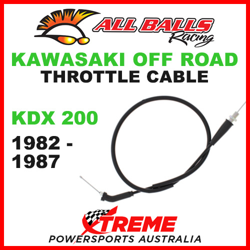 ALL BALLS 45-1206 KAWASAKI THROTTLE CABLE KDX200 KDX 200 1982-1987 DIRT BIKE