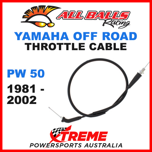 ALL BALLS 45-1210 MX YAMAHA THROTTLE CABLE PW50 PW 50 1981-2002 OFF ROAD