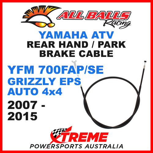 45-4068 YFM700FAP/SE Grizzly EPS Auto 4X4 07-15 ATV Rear Hand Park Brake Cable