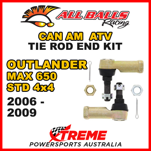 All Balls 51-1009 Can Am Outlander MAX 650 STD 4x4 2006-2009 Tie Rod End Kit