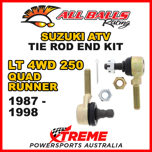 All Balls 51-1015 For Suzuki ATV LT-4WD 250 Quad Runner 1987-1998 Tie Rod End Kit