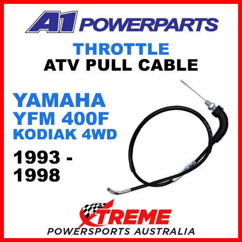 A1 Powerparts Yamaha YFM400F Kodiak 4WD 1993-1998 Throttle Pull Cable 51-154-10