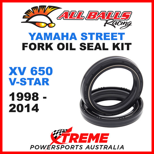 All Balls 55-117 Yamaha XV650 XV 650 V-Star 1998-2014 Fork Oil Seal Kit 41x53x8/10.5